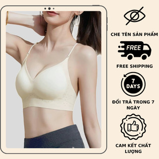 Áo ngực nữ cao cấp su đúc mềm mại dây vai tùy chỉnh 3 kiểu Áo lót nữ không gọng mút mềm ôm ngực A925