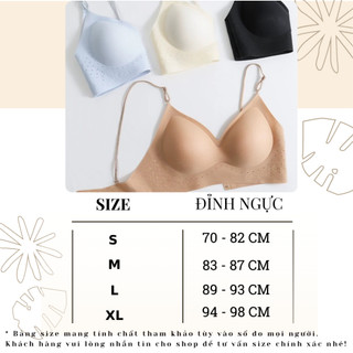 Áo ngực nữ cao cấp su đúc mềm mại dây vai tùy chỉnh 3 kiểu Áo lót nữ không gọng mút mềm ôm ngực A925