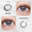 Kính áp tròng khoá ẩm 8H 3 Tháng Màu Xám Tro Ánh Xanh CARASE, Lens cận AMIE GRAY