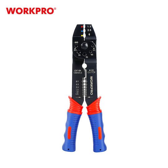 Kìm tuốt dây đa năng WORKPRO WP291001 kích thước 200mm, tuốt dây 0,75 - 6mm, cắt và tuốt các cỡ phổ thông