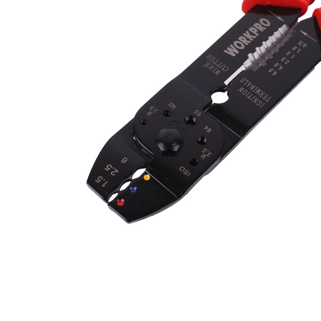Kìm tuốt dây đa năng WORKPRO WP291001 kích thước 200mm, tuốt dây 0,75 - 6mm, cắt và tuốt các cỡ phổ thông