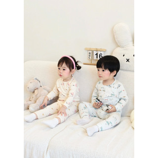 M&B (3-24M) Bộ quần áo dài tay cài vai sơ sinh chất vải Rayon co giãn 4 chiều, mềm mịn thoáng mát cho bé 5.7kg - 13.6kg
