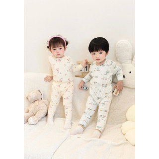 M&B (3-24M) Bộ quần áo dài tay cài vai sơ sinh chất vải Rayon co giãn 4 chiều, mềm mịn thoáng mát cho bé 5.7kg - 13.6kg