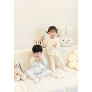 M&B (3-24M) Bộ quần áo dài tay cài vai sơ sinh chất vải Rayon co giãn 4 chiều, mềm mịn thoáng mát cho bé 5.7kg - 13.6kg