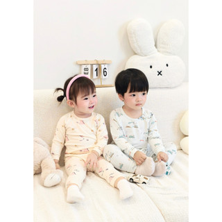 M&B (3-24M) Bộ quần áo dài tay cài vai sơ sinh chất vải Rayon co giãn 4 chiều, mềm mịn thoáng mát cho bé 5.7kg - 13.6kg