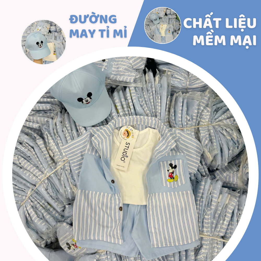 [À ƠI SHOP] C55- set 3ct cộc túi in mickey kèm mũ- a111.110