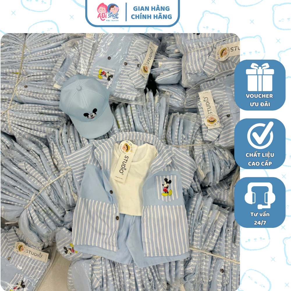 [À ƠI SHOP] C55- set 3ct cộc túi in mickey kèm mũ- a111.110