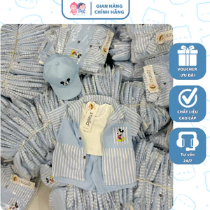C55- set 3ct cộc túi in mickey kèm mũ- a111.110