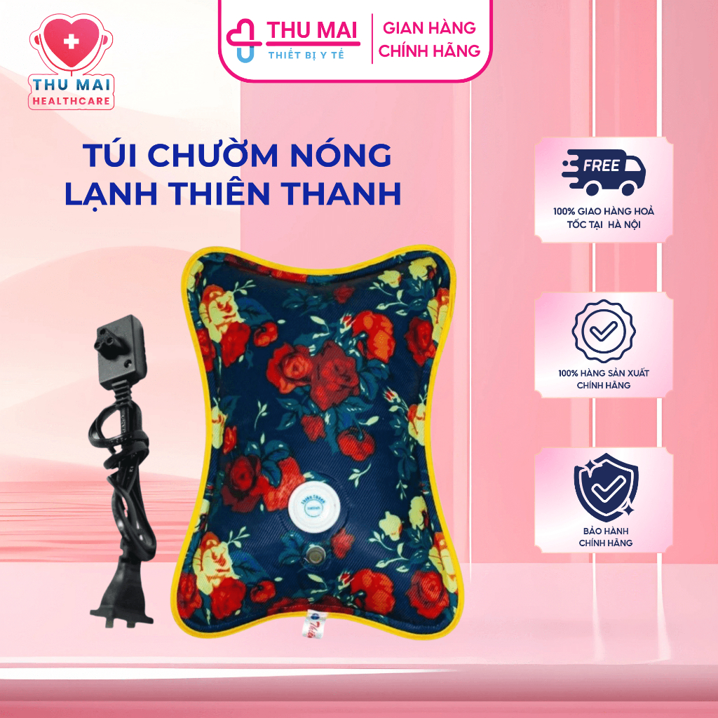 [MÃ 25k] Túi chườm nóng lạnh đa năng Thiên Thanh – Sưởi ấm, chườm mát, thư giãn cơ thể, dùng cho cả gia đình