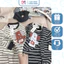 C54- set 2 bộ dài chó nháy mắt sọc ngang- a100.271