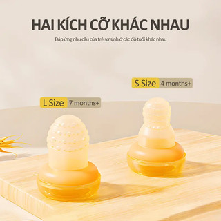 Youkebei Túi nhai ăn dặm cho bé  silicone từ 4 tháng tuổi giúp bé tập nhai an toàn túi núm nhai hoa quả cho bé