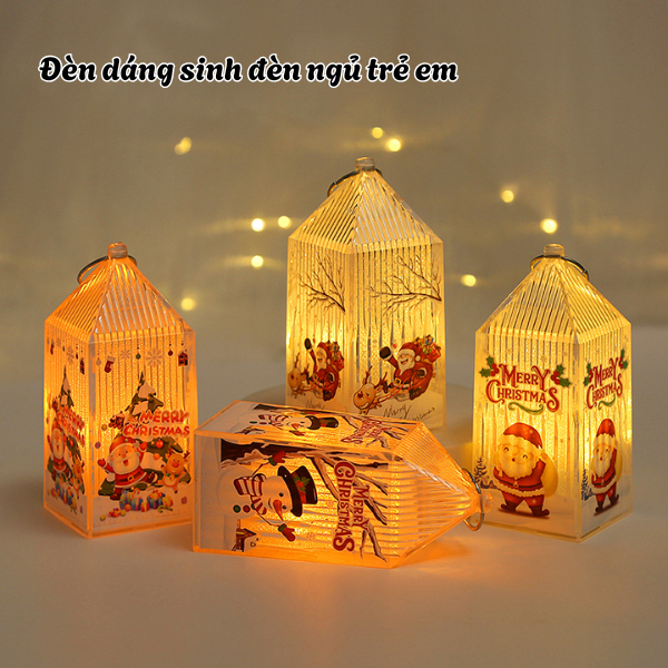 Đèn ngủ mini Giáng Sinh dễ thương – đồ trang trí Noel ông già tuyết, cây thông, người tuyết, quà tặng doanh nghiệp trang