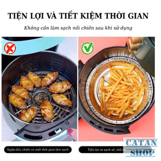 Set 20 Dĩa Bạc 22cm Phụ Kiện Nồi Chiên Không Dầu, Lò Nướng Tiện Dụng, Khay Bạc Đựng Thực Phẩm 22cm Tiện Lợi