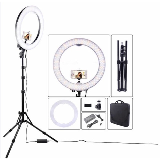 Đèn Livestream Size 45 Đi Kèm Chân Đỡ Đèn Bằng Sắt Siêu Sáng, Sử Dụng Siêu Tiện Lợi