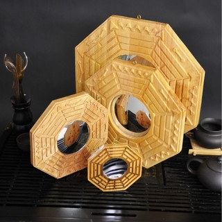 Gương Bát Quái Cửu Cung Phong Thủy ( Lồi ) - Trấn Tà Hóa Sát 10/13/18cm - Phong Thủy Bình An