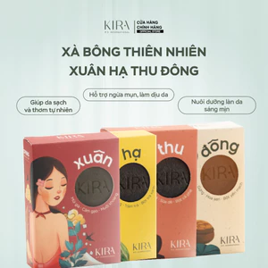 Xà bông thiên nhiên 4 mùa Kira – Xuân, Hạ, Thu, Đông | Hữu cơ 100% | Thanh lọc & nuôi dưỡng làn da