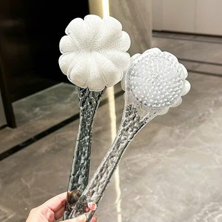 Cọ Tắm BÍ NGÔ SÓNG NƯỚC 2IN1 Cao Cấp - Cọ Tắm 2 Mặt Cán Acrylic Tẩy Tế Bào Chết, Massage Cơ Thể Hiệu Quả🛁