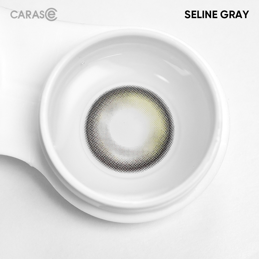 [1 chiếc] Kính áp tròng khoá ẩm 8H 3 Tháng Màu Xám Tro Ombre CARASE, Lens cận B SELINE GRAY