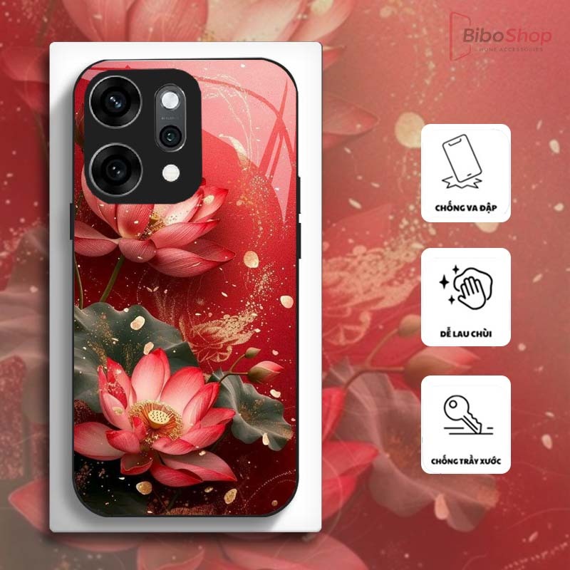 Ốp Lưng cho OPPO RENO 14 5G/ RENO 14F/ RENO 14 PRO 5G Hoa Sen Nghệ Thuật – Thiết Kế Sang Trọng, Chống Trầy Xước Cao Cấp