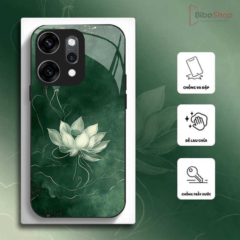 Ốp Lưng cho OPPO RENO 14 5G/ RENO 14F/ RENO 14 PRO 5G Hoa Sen Nghệ Thuật – Thiết Kế Sang Trọng, Chống Trầy Xước Cao Cấp