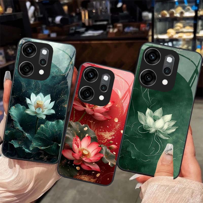 Ốp Lưng cho OPPO RENO 14 5G/ RENO 14F/ RENO 14 PRO 5G Hoa Sen Nghệ Thuật – Thiết Kế Sang Trọng, Chống Trầy Xước Cao Cấp