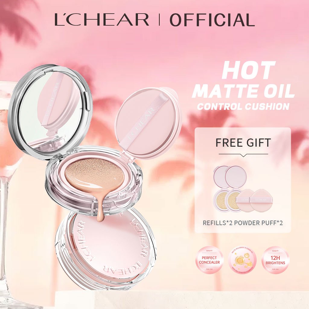 [Mua 1 tặng 4] Phấn Nước Cushion LCHEAR Kiềm Dầu, Nâng Tông Tự Nhiên, Che Phủ Hoàn Hảo, Mỏng Nhẹ, Kèm Lõi Thay Thế 10g
