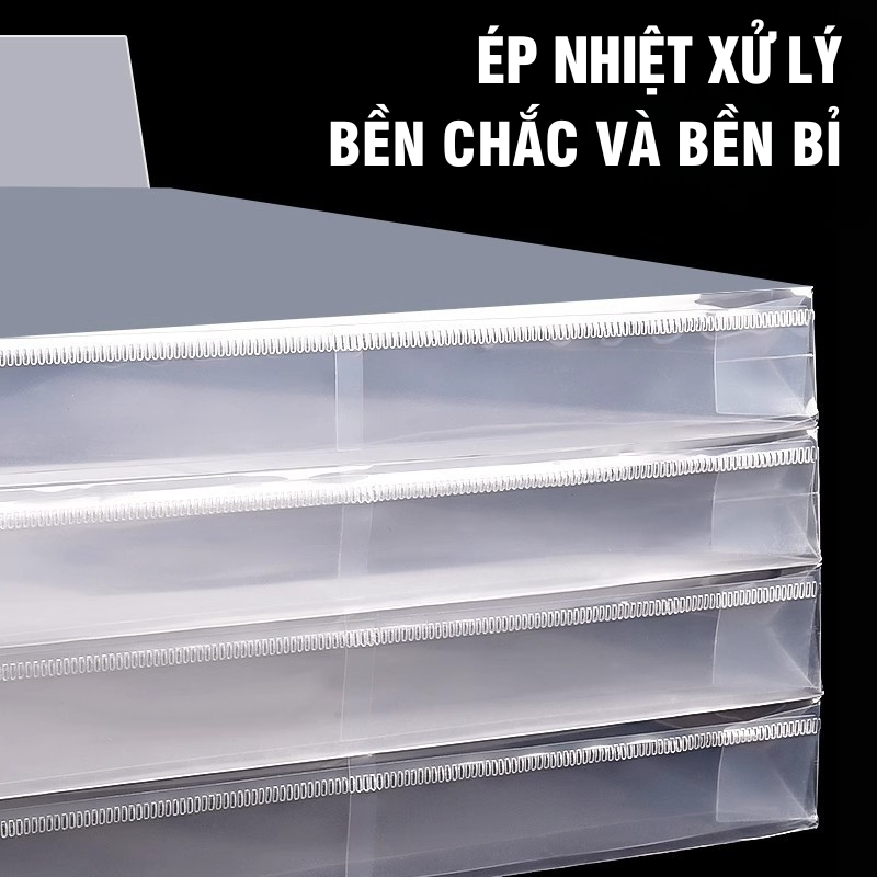Túi Đựng Hồ Sơ Tài Liệu A4 Có Khóa Dùng Cho Văn Phòng – Túi Nhựa PP Chống Nước, Bền Đẹp, Dễ Dàng Mang Theo