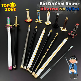 Bút Đồ Chơi Amine Nhật Bản Demon Slayer, Bút Anime Kimetsu No Yaiba-Ngòi Bút 0.5mm Mực Đều Nhanh Khô, Quà Tặng Cho Bé