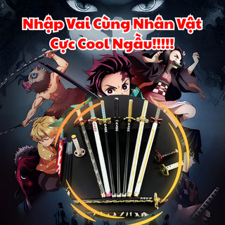 Bút Đồ Chơi Anime Demon Slayer Ngòi 0.5mm Mực Đen,Ngòi Bút Thay Thế Được-Bút Bi Đồ Chơi Anime Nhật Bản Kimetsu No YaiBa