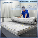 Nệm Cao su tổng hợp Việt Mỹ màu Xám, nệm Cao su giá rẻ đủ kích thước kết hợp vải Gấm thoáng khí — ảnh 4