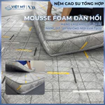Nệm Cao su tổng hợp Việt Mỹ màu Xám, nệm Cao su giá rẻ đủ kích thước kết hợp vải Gấm thoáng khí — ảnh 3