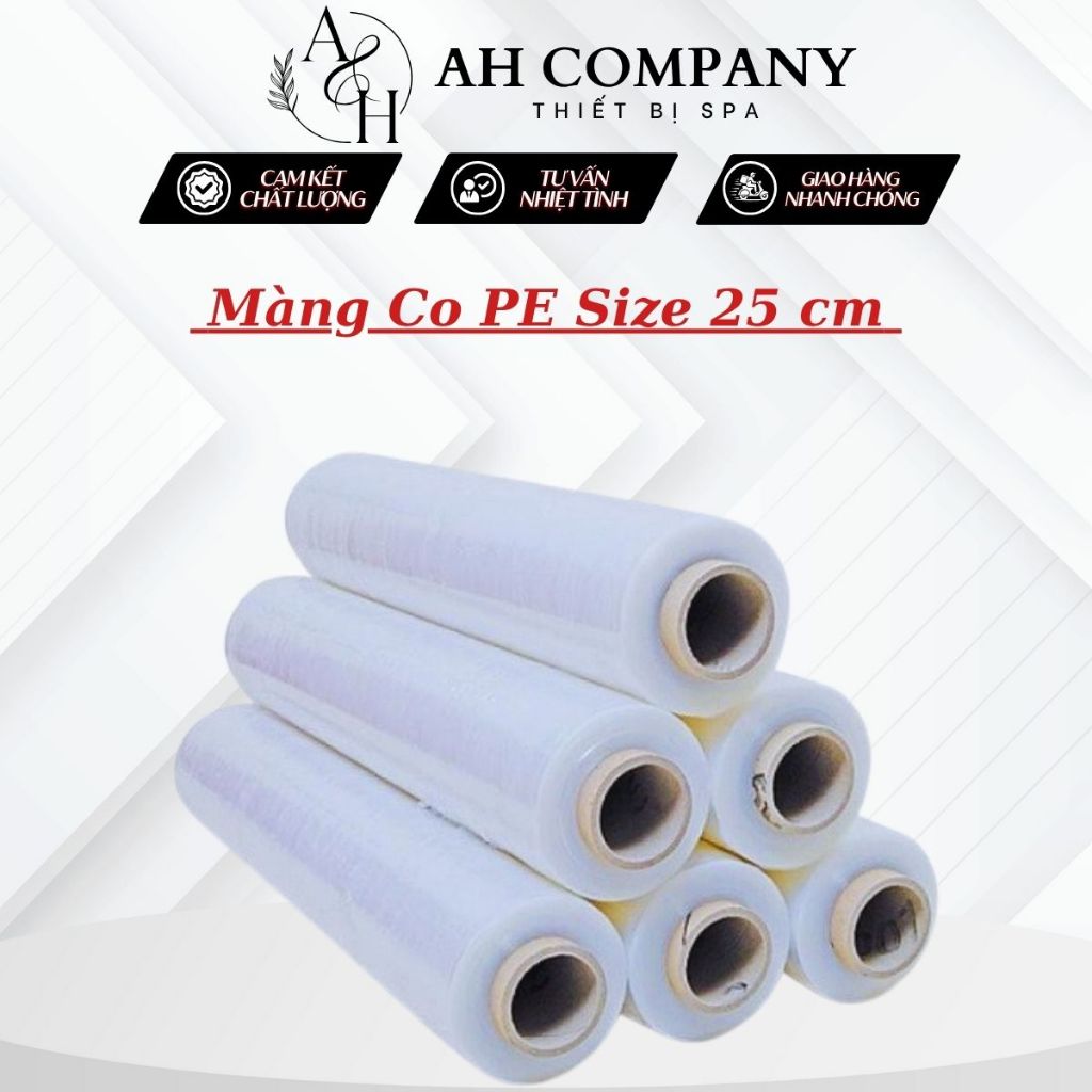 Màng Co PE Bọc Hàng Hoá Quấn Bụng, Màng Quấn Giảm Béo Tắm Trắng Quấn Thực Phẩm, Size 25cm