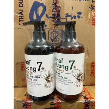 Dầu Gội & Dầu Xả Dược Liệu Thái Dương 7 Plus Gold Hoa Phong Lan Hồi Tóc, Dưỡng Tóc, Mềm Mượt ( 500ml) Sao Thái Dương