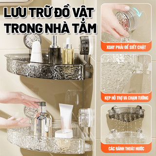 ZiinLife Kệ Nhà Tắm Đa Năng Hút Chân Không Gắn Tường. Không Cần Khoan, Chất Liệu Chống Gỉ Sét