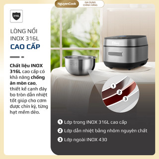 [CHÍNH HÃNG] Nồi Cơm Điện RC900IH Công Nghệ Cao Tần IH – Chống Dính, 18 Chế Độ Nấu – Bảo Hành 2 Năm