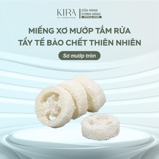 Miếng Xơ Mướp Thiên Nhiên Tròn 5–7cm – Tắm Rửa & Tẩy Tế Bào Chết Dịu Nhẹ