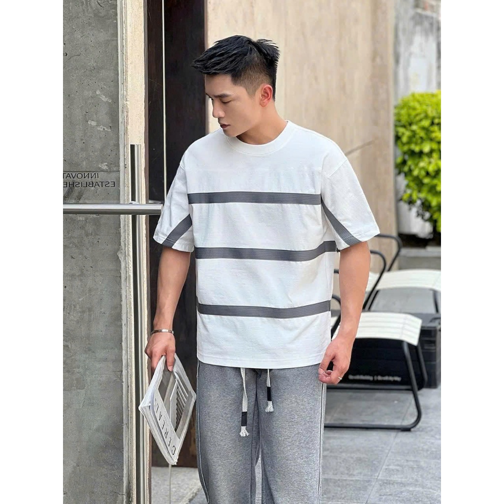 Áo thun Stee Cổ tròn họa tiết sọc ngang RSP Localbrand ICVCVNI Unisex