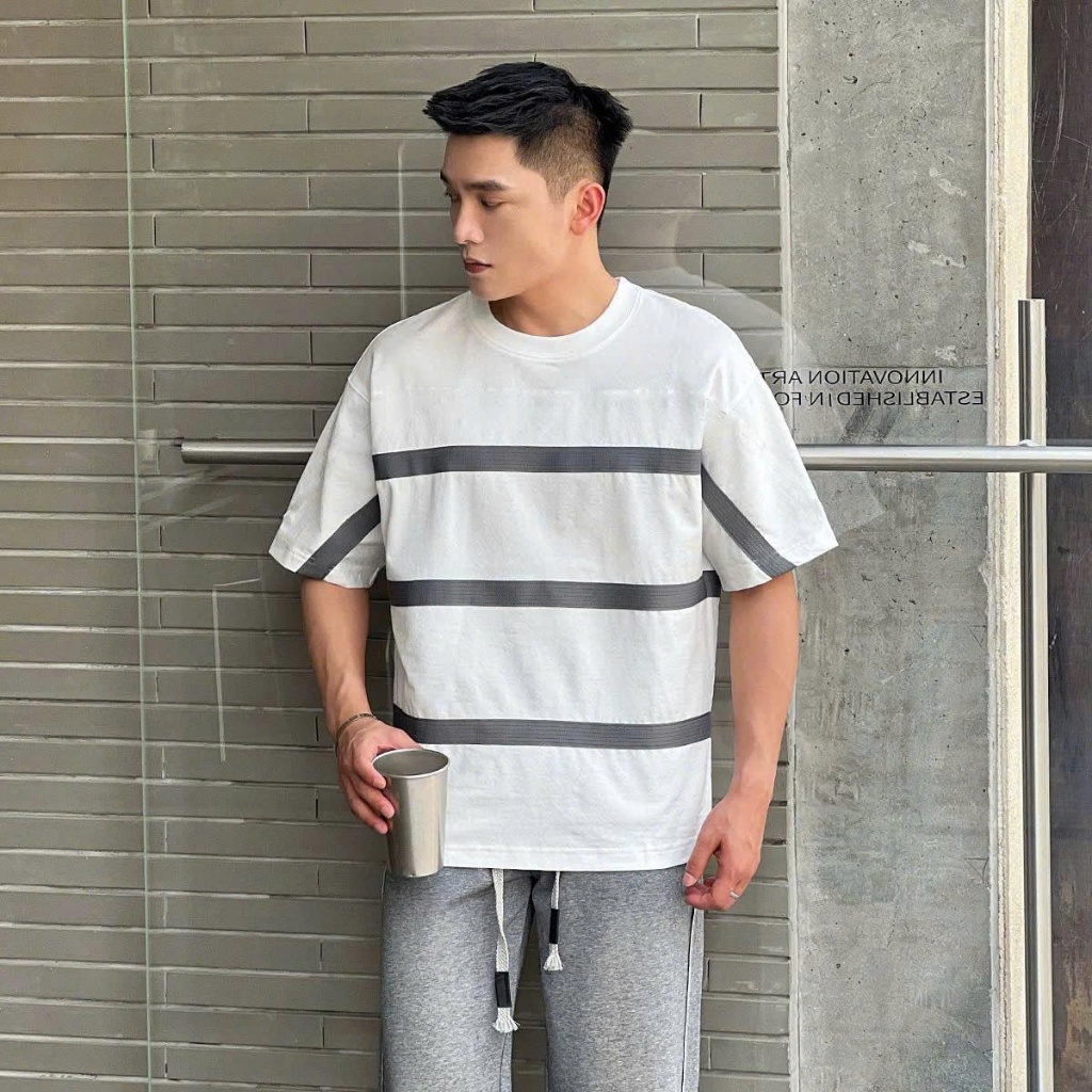 Áo thun Stee Cổ tròn họa tiết sọc ngang RSP Localbrand ICVCVNI Unisex