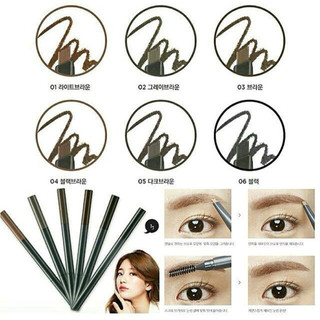 Chì Kẻ Mày 2 Đầu Hàn Quốc THE FACE SHOP Pencil