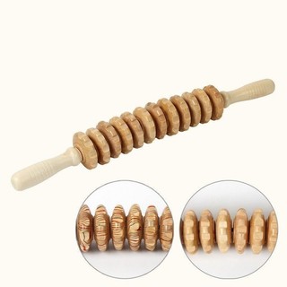 Cây Massage Gỗ 9 Con Lăn Cao Cấp - Cây Lăn Massage Giúp Giảm Mỡ Bụng, Thư Giản Cơ Bắp, Lưu Thông
