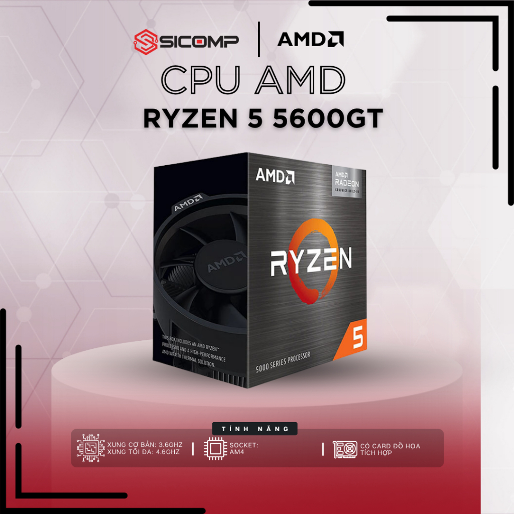 [FULL V] CPU AMD Ryzen 5 5600GT, BOX CHÍNH HÃNG, BH 36 THÁNG | Shopee ...