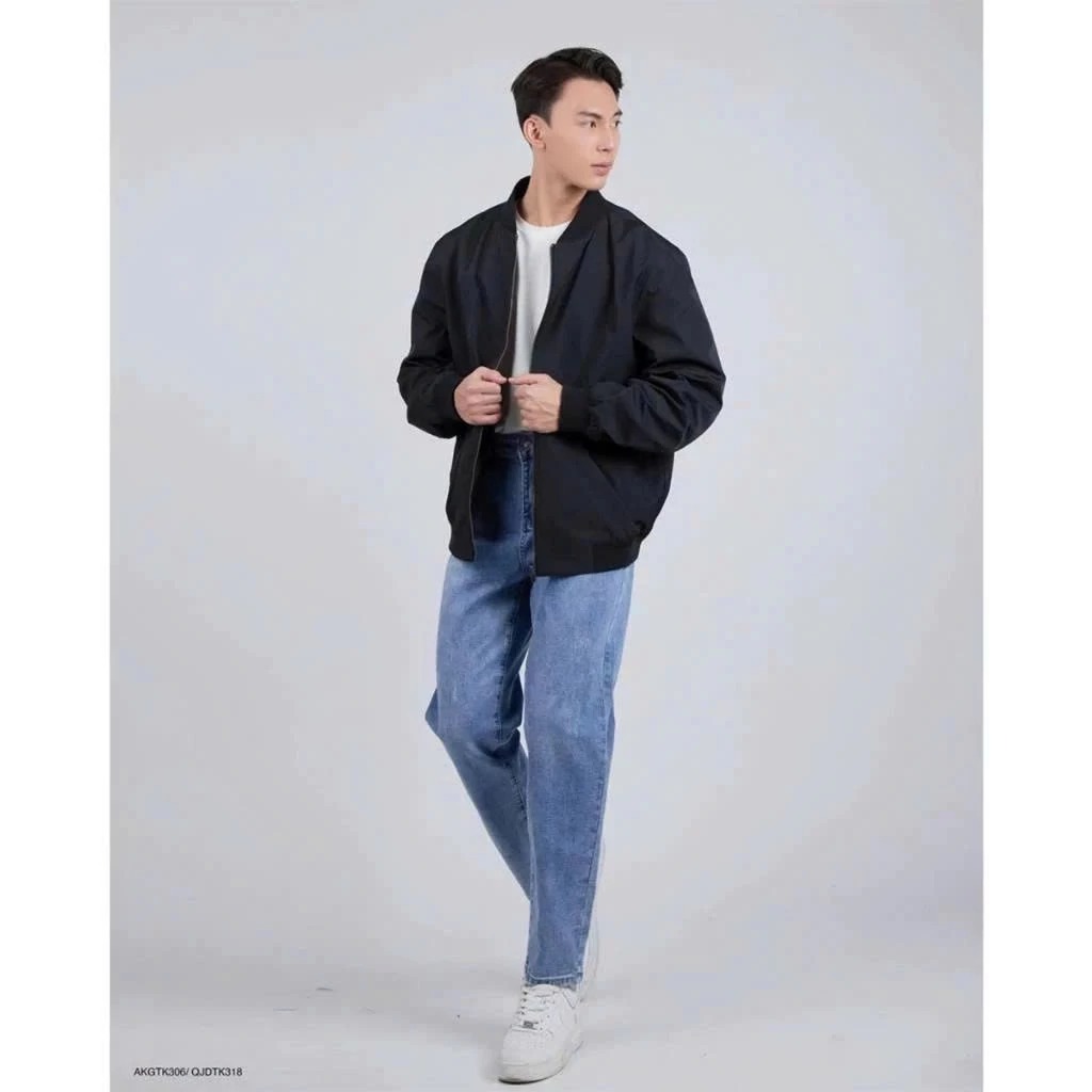 Áo khoác bombber gió trơn unisex nam nữ chống gió siêu tốt phong cách trẻ trung năng động