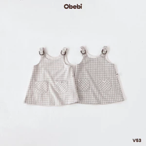 Váy Dạ Kẻ Dáng A Obebi Thời Trang Thu Đông Dễ Thương Cho Bé Gái từ 8kg-23kg V53