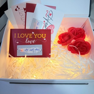 (SWL 20*15*8cm) Hộp túi đựng quà kèm phụ kiện và thẻ cào bất ngờ, quà tặng valentine, quà tặng sinh nhật ý nghĩa