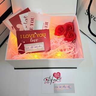 (SWL 20*15*8cm) Hộp túi đựng quà kèm phụ kiện và thẻ cào bất ngờ, quà tặng valentine, quà tặng sinh nhật ý nghĩa