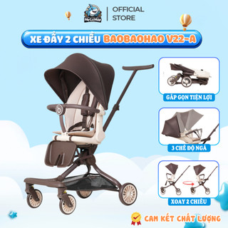 [NEW 2026] Xe Đẩy Cho Bé Baobaohao V22-A Chính Hãng, Xe Đẩy Gấp Gọn Du Lịch 2 Chiều Với 3 Chế Độ Ngả Êm Ái Thoải Mái
