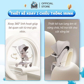 [NEW 2026] Xe Đẩy Cho Bé Baobaohao V22-A Chính Hãng, Xe Đẩy Gấp Gọn Du Lịch 2 Chiều Với 3 Chế Độ Ngả Êm Ái Thoải Mái