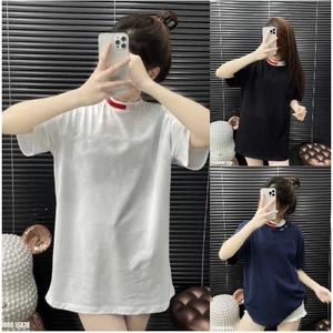 Áo thun cổ bo đỏ in chữ cổ From rộng unisex nam nữ freszie 38-65kg