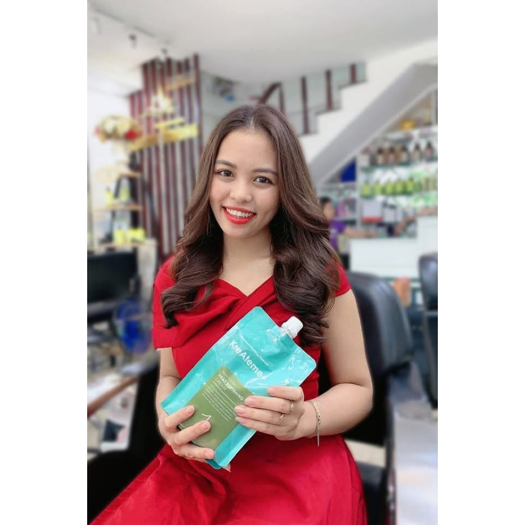 KreAteme Kem Uốn Nóng & Ép Duỗi Tóc 970g - Công Thức Amino Acid & Collagen Giúp Kiểm Soát Độ Ẩm Hạn Chế Khô Xơ Hư Tổn.