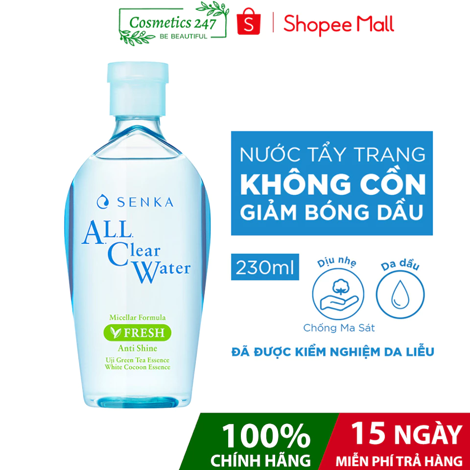 Nước tẩy trang Micellar Senka All Clear Water Fresh 230ml